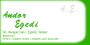 andor egedi business card